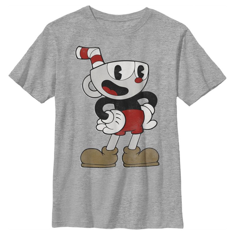 Boy's Cuphead Happy Pose T-Shirt