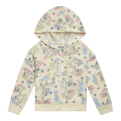Bluey Faux Shearling Zip Up Cosplay Hoodie