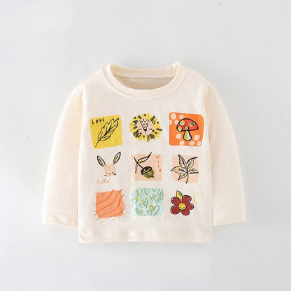 MyKids-Usa Baby Girl Print Pattern Thin Style Autumn New Style Shirt