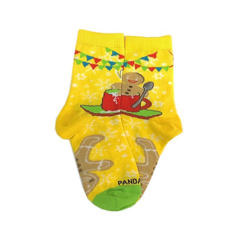 Gingerbread Man Milk Bath Socks / from the Sock Panda (Ages 3-7) - Great for Christmas