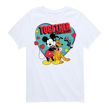 Boys' - Disney - Together Fur Ever Mickey Pluto Short Sleeve Graphic T-Shirt