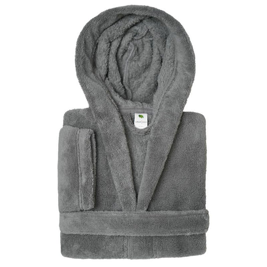 Linum Kids 100% Polyester SUPER PLUSH Double Brushed Hooded Bathrobe