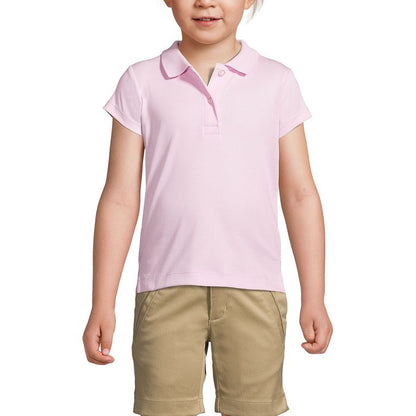 Lands' End School Uniform Kids Short Sleeve Feminine Fit Interlock Polo Shirt
