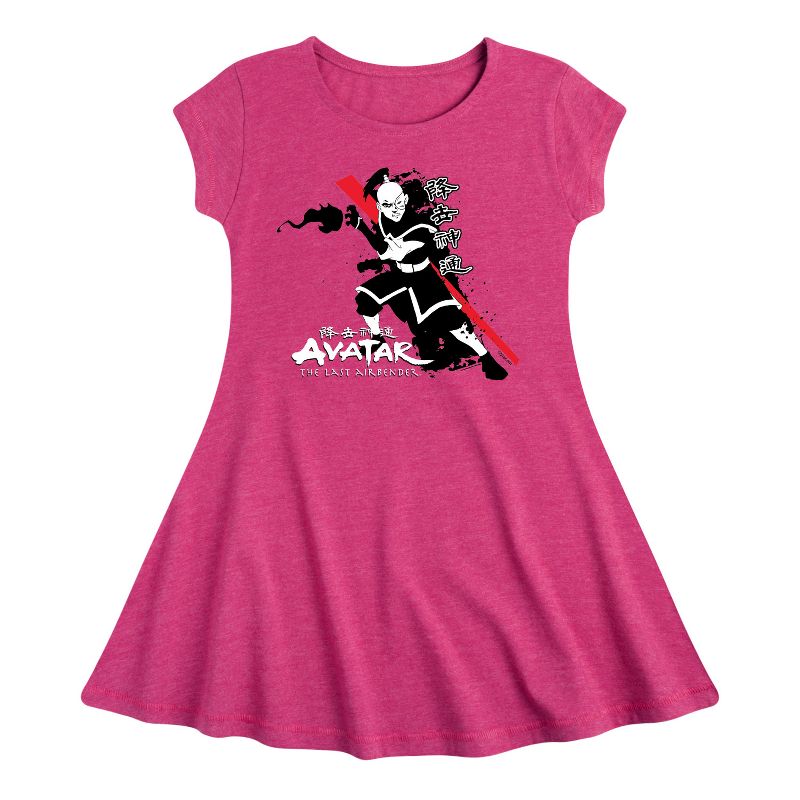 فستان زوكو فاير نيشن بقصّة واسعة وعصرية بأكمام قصيرة - أفاتار: ذا لاست إيربندر - للبنات