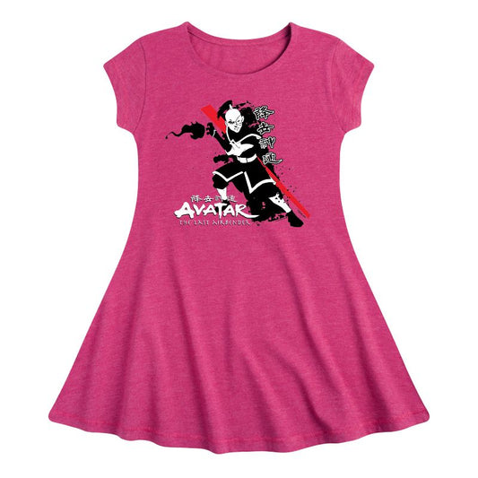 Girls' - Avatar: The Last Airbender - Zuko Fire Nation Fit & Flair Cap Sleeve Dress