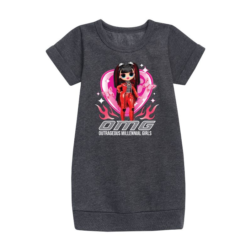 Girls' - LOL Surprise! - Spicy Babe Graphic Short Sleeve Fleece Dress