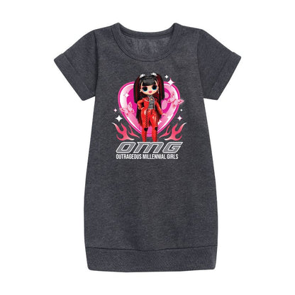 Girls' - LOL Surprise! - Spicy Babe Graphic Short Sleeve Fleece Dress