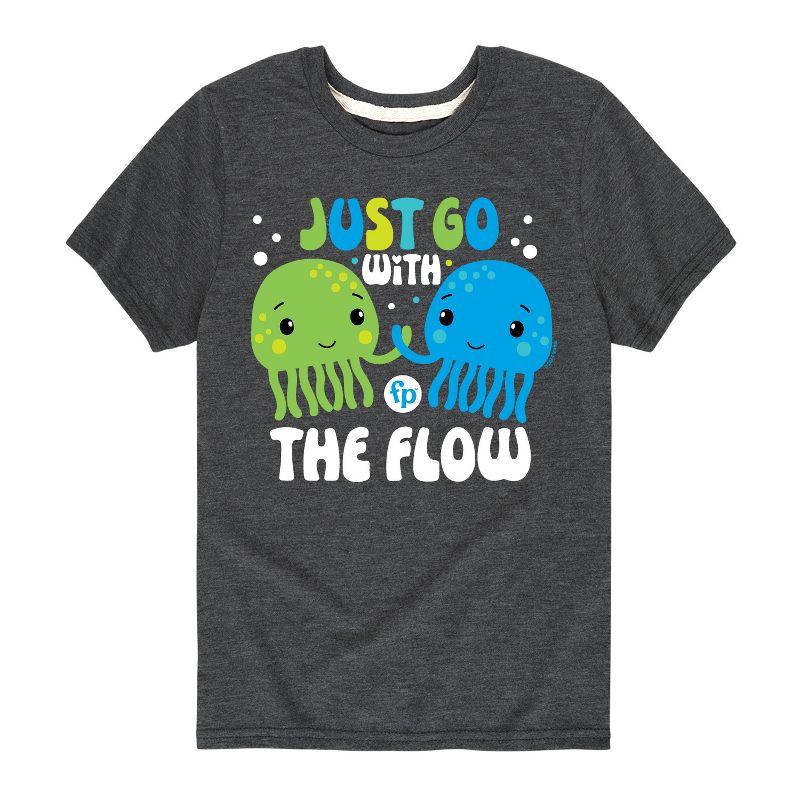 تي شيرت جرافيكي بأكمام قصيرة من فيشر برايس للأولاد - Just Go With The Flow