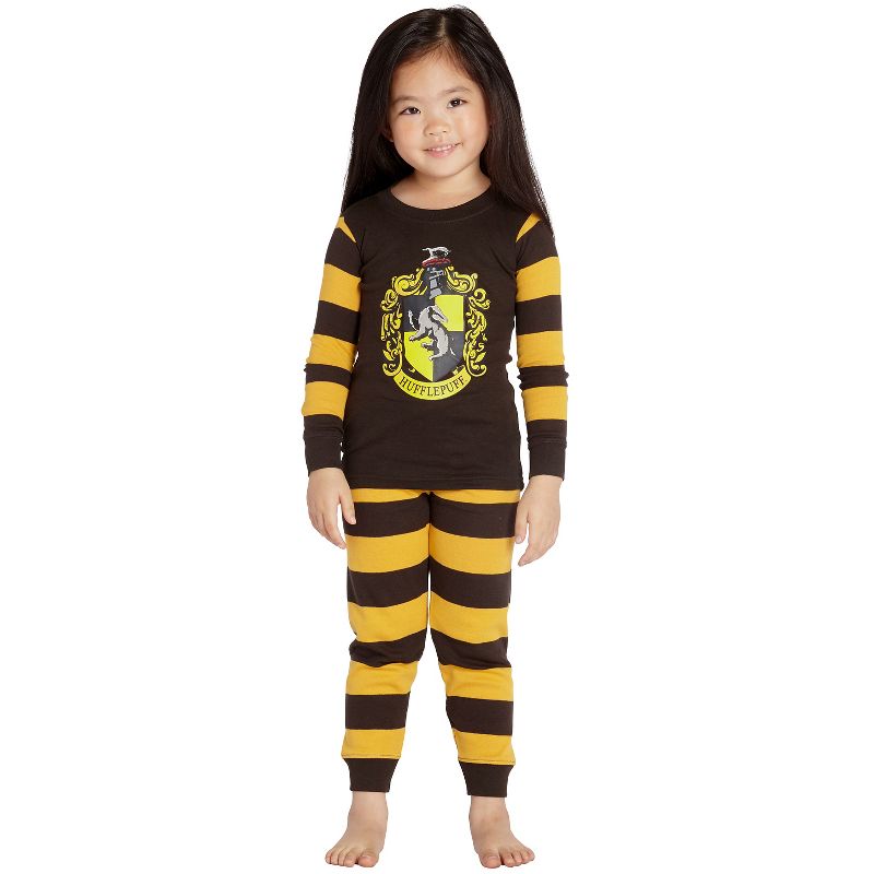 Harry Potter Kids Cotton Tight Fit Crest Pajamas All 4 Hogwarts Houses Available