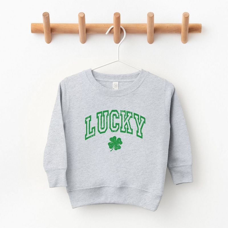 The Juniper Shop Lucky Clover Distressed Toddler Graphic Sweatshirt