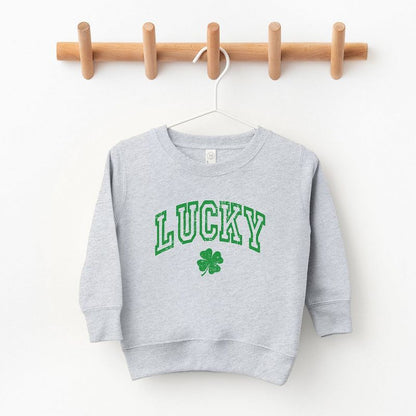 The Juniper Shop Lucky Clover Distressed Toddler Graphic Sweatshirt
