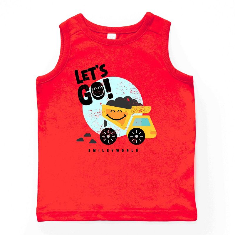 قميص بدون أكمام للشباب من The Juniper Shop SmileyWorld Let's Go Dump Truck