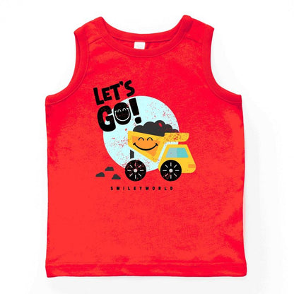 قميص بدون أكمام للشباب من The Juniper Shop SmileyWorld Let's Go Dump Truck