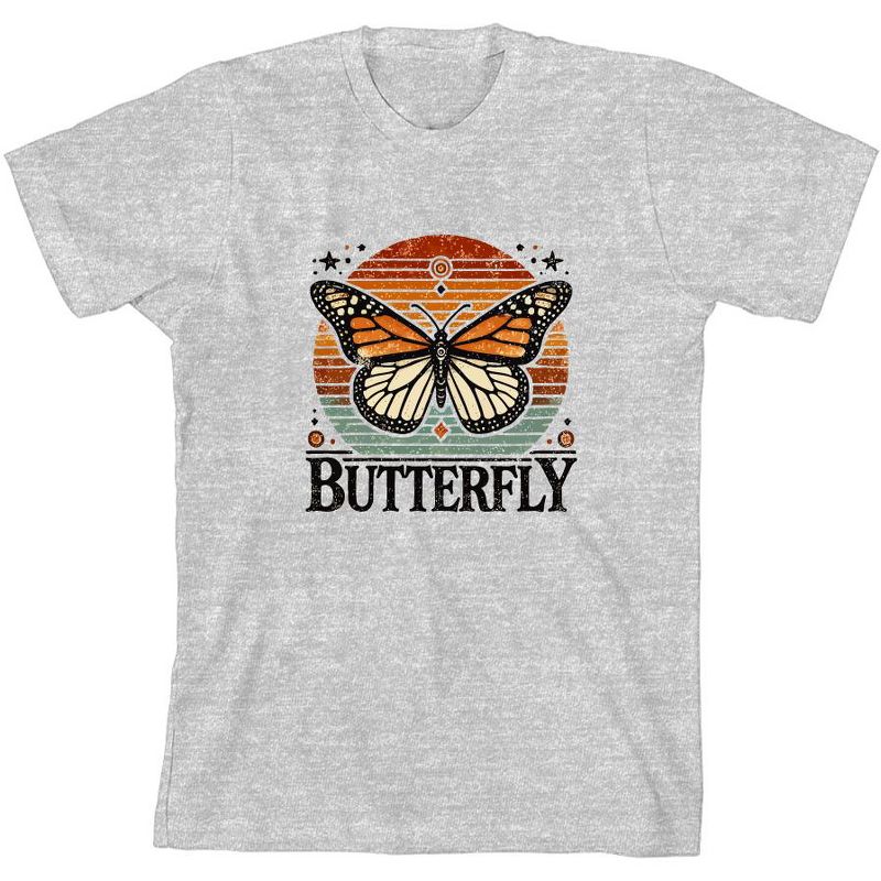 تي شيرت Butterfly Youth برقبة دائرية وأكمام قصيرة