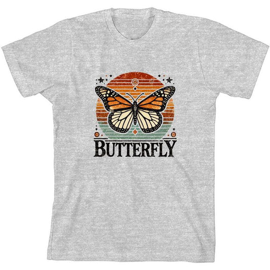 تي شيرت Butterfly Youth برقبة دائرية وأكمام قصيرة