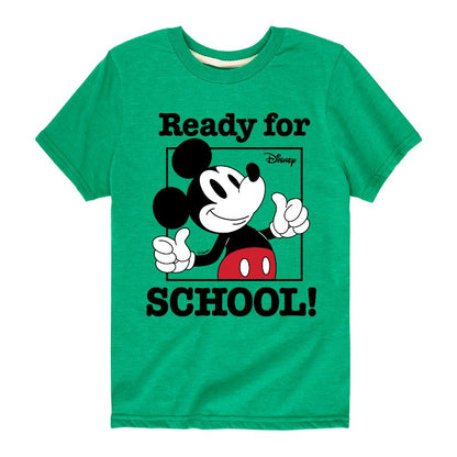 Boys' - Disney - Mickey Mouse Ready For School Short Sleeve Graphic T-Shirt