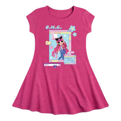 Girls' - LOL Surprise! - Outrageous Millennial Girls Fit & Flair Cap Sleeve Dress