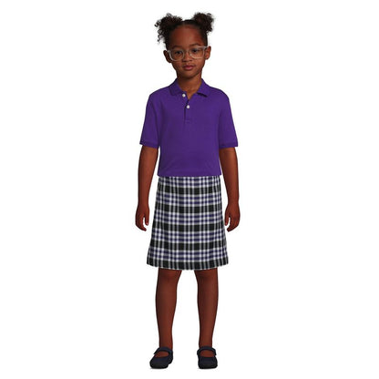 Lands' End School Uniform Kids Short Sleeve Interlock Polo Shirt