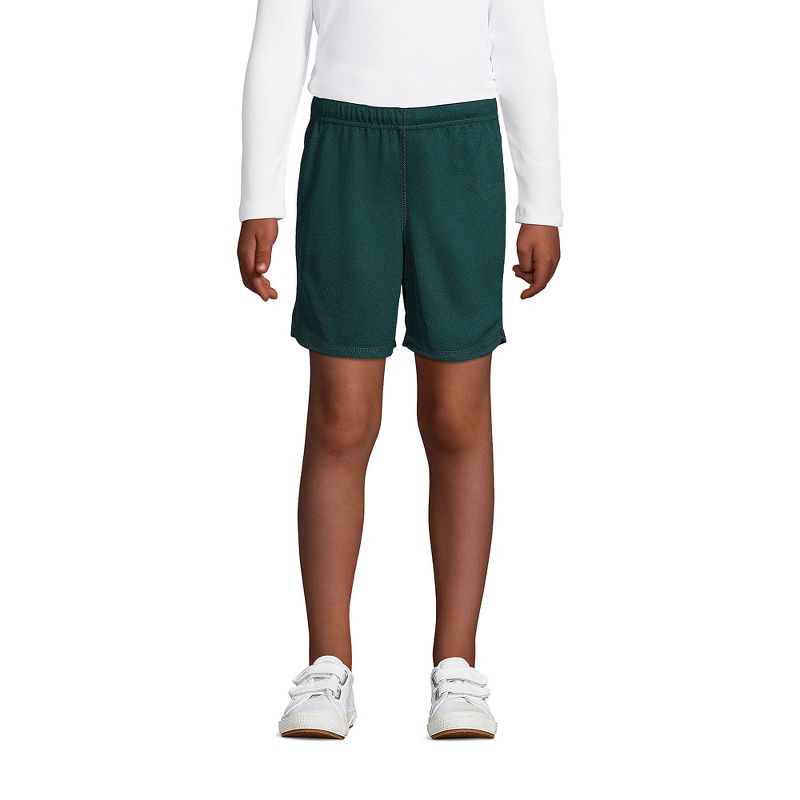 Lands' End School Uniform Kids Mesh Gym Shorts
