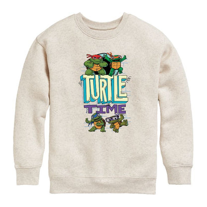 Boys' - Teenage Mutant Ninja Turtles Mutant Mayhem - Turtle Time Graphic Long Sleeve Fleece Sweatshirt