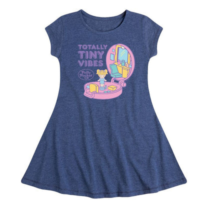 Girls' - Polly Pocket - Totally Tiny Vibes Fit & Flair Cap Sleeve Dress