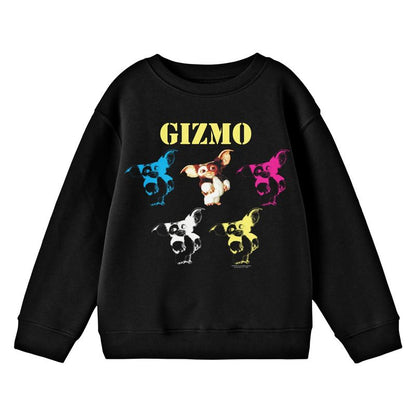 سويت شيرت شبابي أسود برقبة دائرية متعدد الألوان من Gremlins Gizmos
