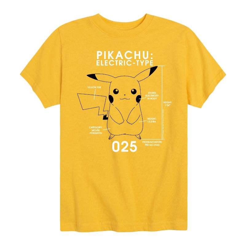 تي شيرت جرافيكي بأكمام قصيرة للأولاد - بوكيمون - بيكاتشو