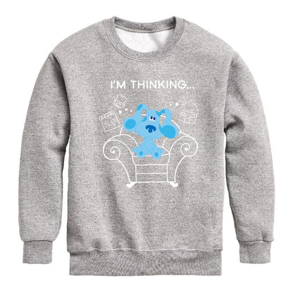 Boys' - Blue's Clues & You! - Blue's Thinking Chair Graphic Long Sleeve Fleece Sweatshirt