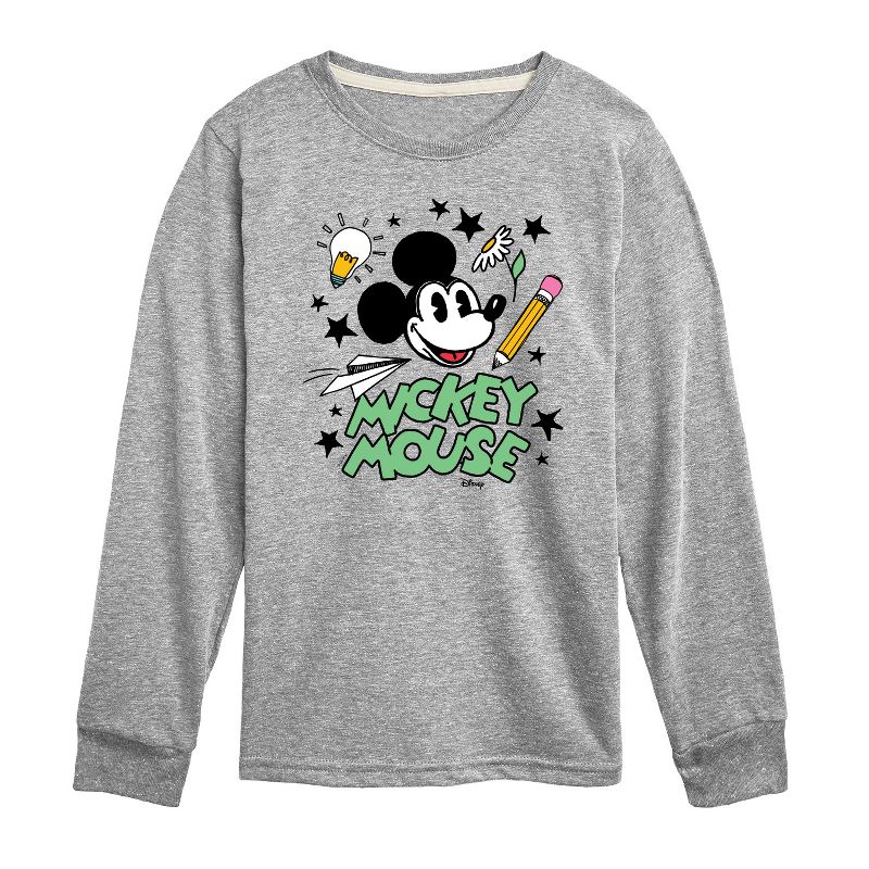 Boys' - Disney - Mickey Mouse Long Sleeve Graphic T-Shirt