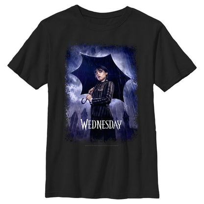 تي شيرت بملصق شخصية الأربعاء للأولاد