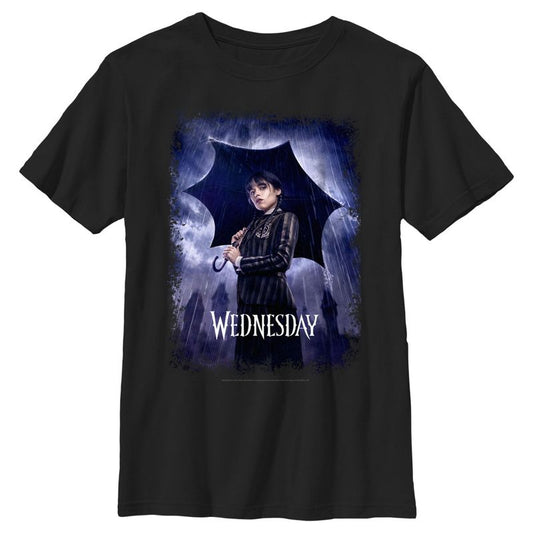 تي شيرت بملصق شخصية الأربعاء للأولاد