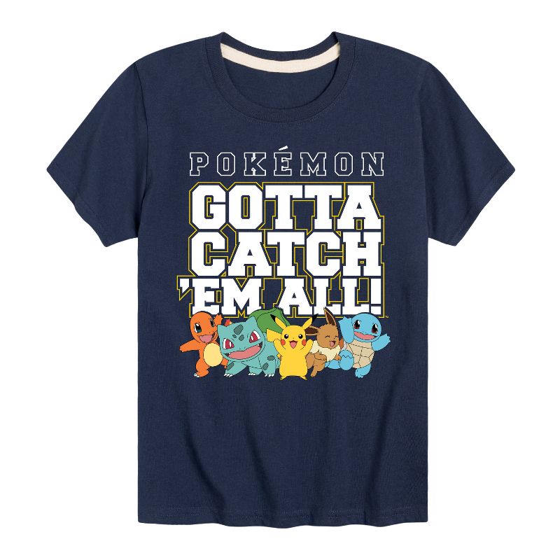تي شيرت جرافيكي بأكمام قصيرة للأولاد من بوكيمون - يجب أن نمسكهم جميعًا