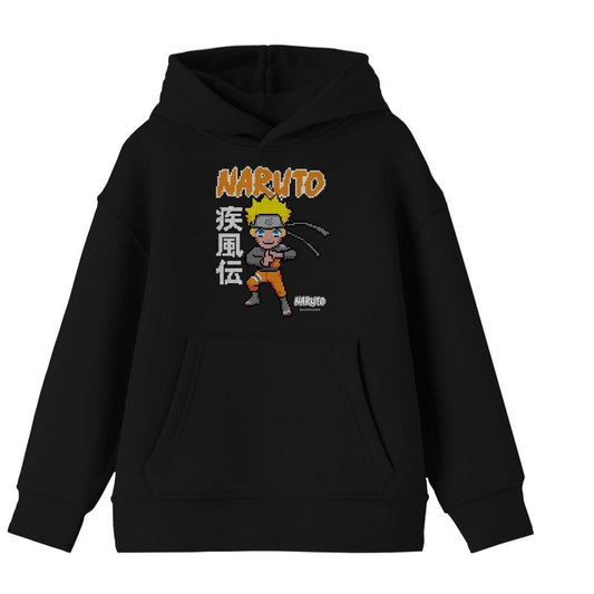 Naruto Shippuden Pixel Art Naruto Youth Black Sweatshirt