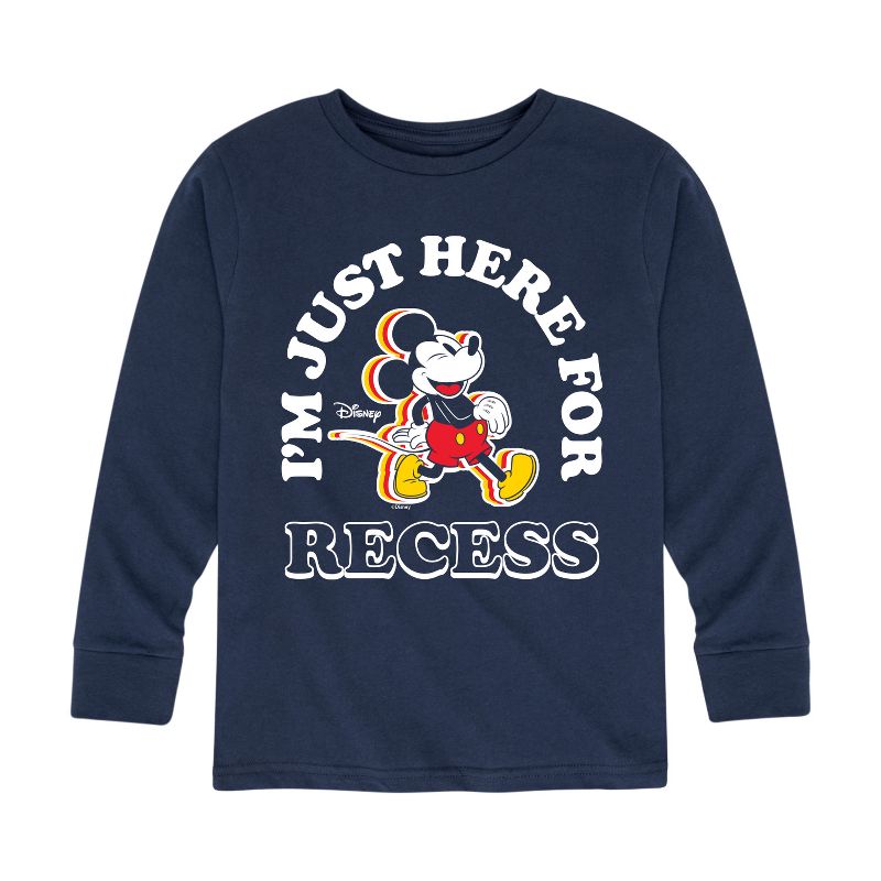 Boys' - Disney - I'm Just Here For Recess Long Sleeve Graphic T-Shirt