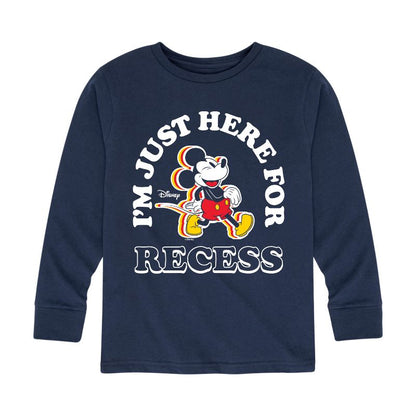 Boys' - Disney - I'm Just Here For Recess Long Sleeve Graphic T-Shirt