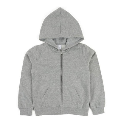 Leveret Kids Zipper Neutral Solid Color Sweat Hoodie