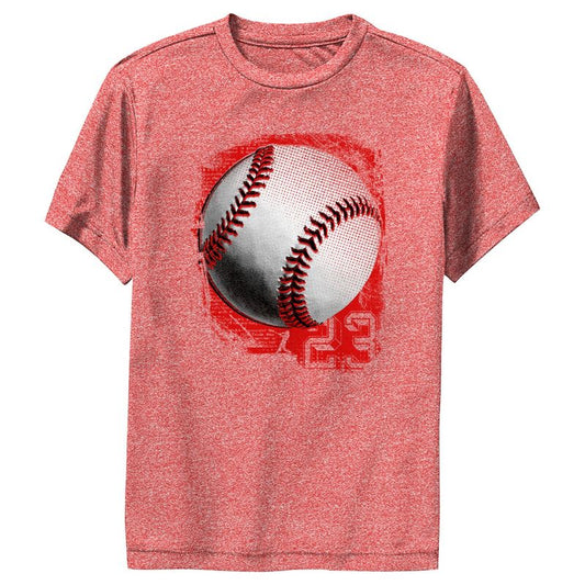 Boy's Lost Gods Distressed Baseball Print Performance Tee