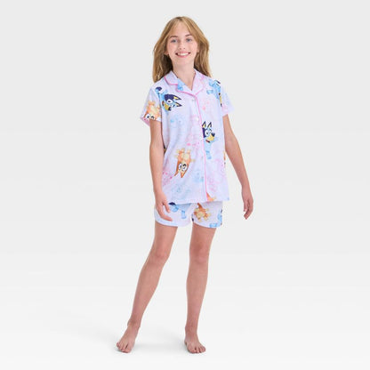 Girls' Bluey Pajama Set - White