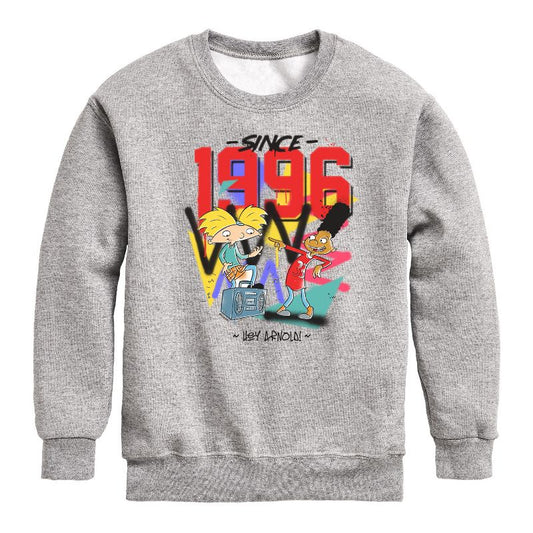 Boys' - Hey Arnold! - Since 96 Graphic Long Sleeve Fleece Sweatshirt