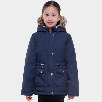 Rokka&Rolla Girls' Hooded Parka Jacket Fleece Lined Winter Coat