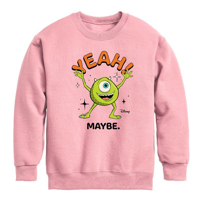 Boys' - Disney - Mike Yeah Maybe Graphic Long Sleeve Fleece Sweatshirt