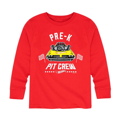 Boys' - Hot Wheels - Pit Crew Pre K Long Sleeve Graphic T-Shirt