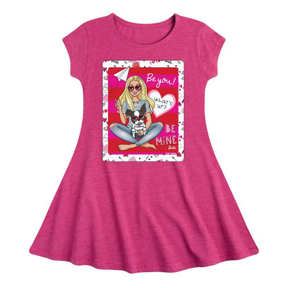 Girls' - Barbie - Hello Lovely Barbie Fit & Flair Cap Sleeve Dress