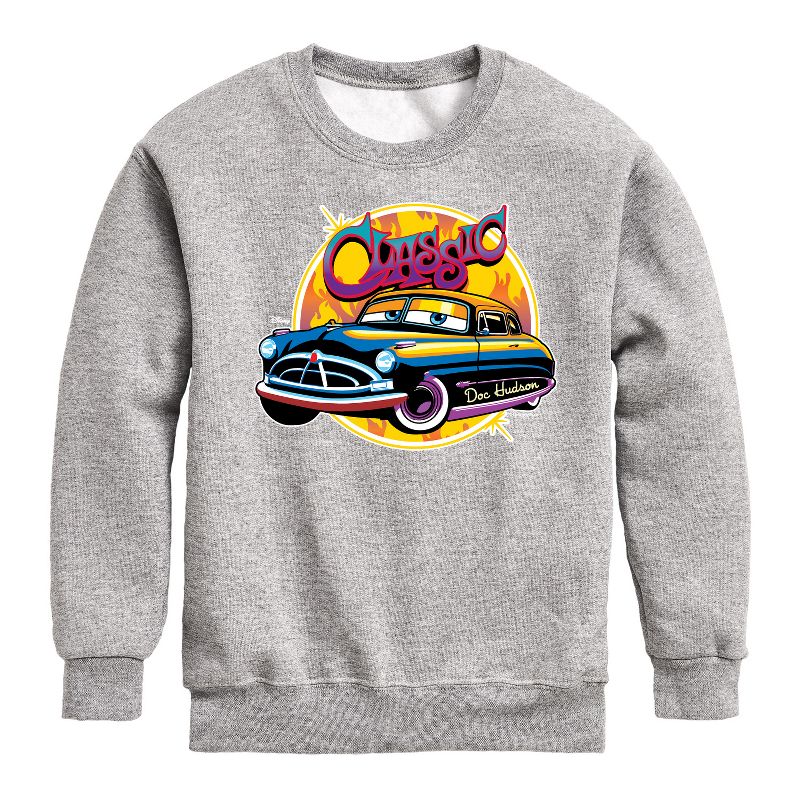 Boys' - Disney - Classic Doc Hudson Car Show Ready Graphic Long Sleeve Fleece Sweatshirt