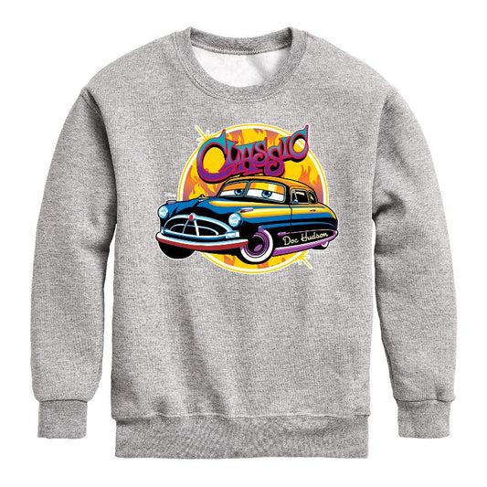 Boys' - Disney - Classic Doc Hudson Car Show Ready Graphic Long Sleeve Fleece Sweatshirt