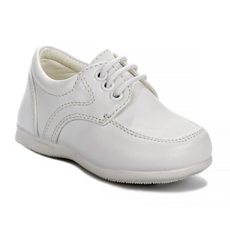 Josmo Boys/Girls Dress Shoes for Toddlers and - Oxford Style with Faux Leather, Lace-Up Closure, Perfect for Weddings, Church, School Uniform