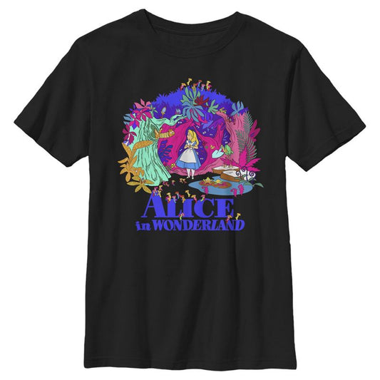 Boy's Alice in Wonderland Alice In Colorful Scary Forest T-Shirt