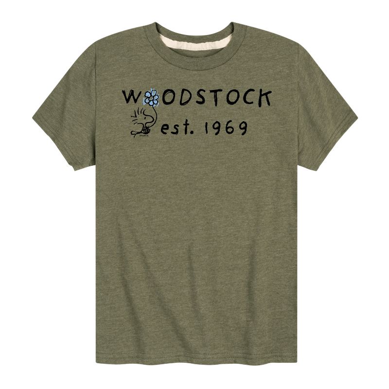 تي شيرت جرافيكي بأكمام قصيرة للأولاد - Peanuts - Woodstock 1969