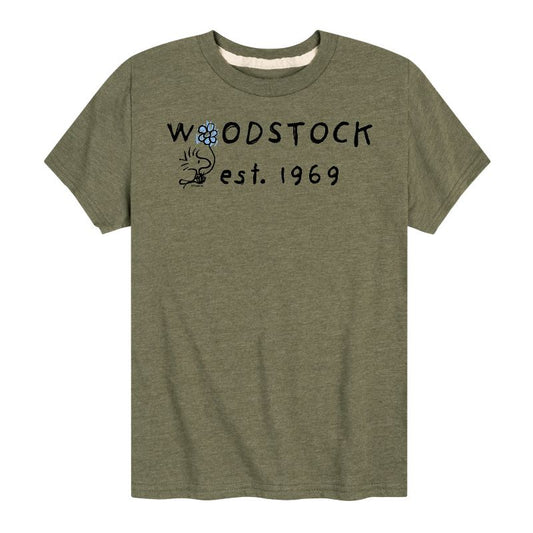 تي شيرت جرافيكي بأكمام قصيرة للأولاد - Peanuts - Woodstock 1969