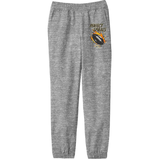 "Perfect Spirals" Flaming Football Youth Jogger Pants